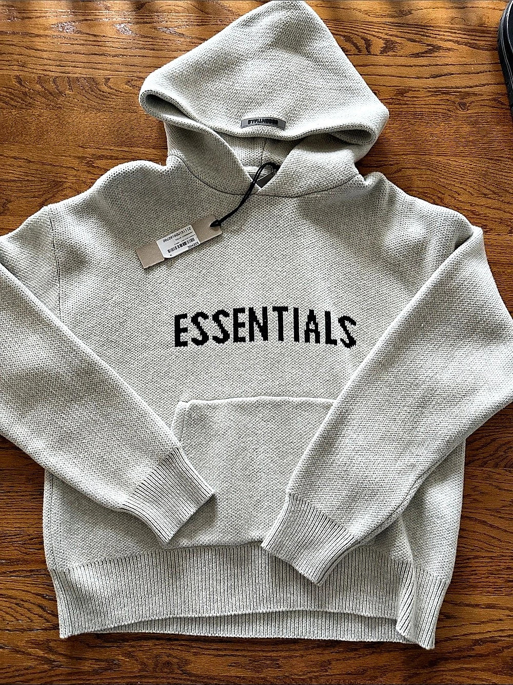 ESSENTIALS S_ Essentials Knit Hoodie Knit Hoodie in Gray Size Small NWT
